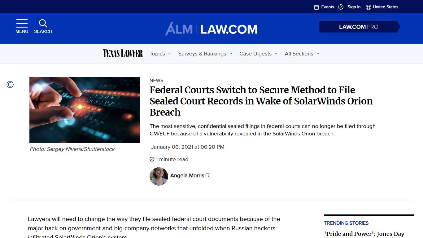 Federal Courts Switch to Secure Method to File Sealed Court Records in ...